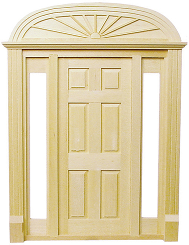 Dollhouse Miniature Sunburst Exterior Door